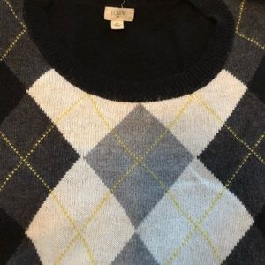 Jcrew argyle wool sweater size S